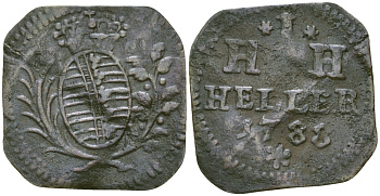 Саксен-Гильдбурггаузен 1 геллер 1788 KM 118 медь 99-757