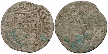 Польша, Эльбинг 3 полкера (1/24 талера) 163s Густав II Адольф (1621-1632) Kop 9602-9607 серебро 4160-228