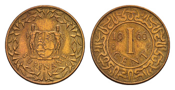 Суринам 1 цент 1966 KM 11 бронза 4649-945