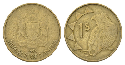 Намибия 1 доллар 1996 орел KM 4 латунь 4628-931