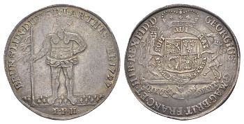 Брауншвейг-Каленберг-Ганновер 1 талер 1727 EPH, дикарь, Георг I (1698-1727), из коллекции Ричарда Б. Смита Davenport 2076, KM 114, Smith 32, Welter 2236 серебро 00-901-21