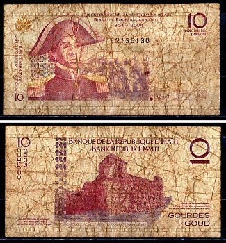 Гаити 10 гурд 2008 Pick 272c бумага 3295-46-2-2