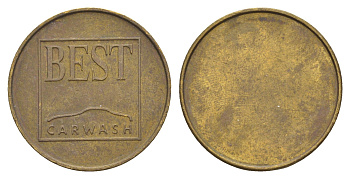 Германия жетон для автомойке Best диаметр 24 мм, вес 7,4 гр латунь 4656-521