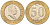 Турция 50 курушей 2005 Кемаль Ататюрк KM 1168 биметалл 4364-117