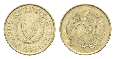 Кипр 1 цент 1996 KM 53.3 никель латунь UNC 4649-1145