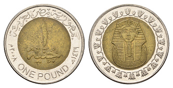 Египет 1 фунт 2008 сфинкс KM 940a биметалл 4673-843