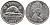 Канада 5 центов 1965 Елизавета II (1952-2022), бобер KM 60.1 никель 73-1315