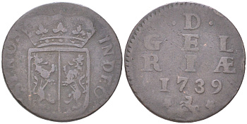 Голландская республика, Гелдерланд 1 дуит 1739 KM 83 медь 4621-723