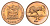 ЮАР 2 цента 1974 герб, антилопа гну KM 83 бронза PROOF 4622-734