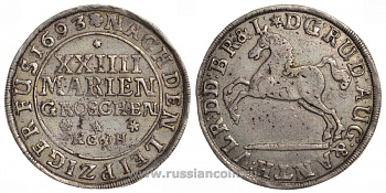 Брауншвейг-Вольфенбюттель 24 мариенгроша 1693 HCH KM 607, Welter 2081, Davenport 338 серебро 00-000-00