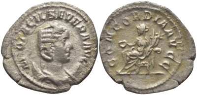 Римская Империя антониниан 248 - 249 Отацилия Севера, жена Филиппа АрабА CONCORDIA AVGG, Конкордия, персонификация Согласия, Рим, Good Very fine RIC 129 серебро 1073-15-27