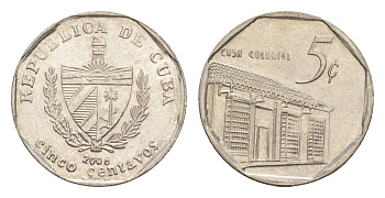 Куба 5 сентаво 2006 Casa Colonial KM 575.2, Schoen 713, JMA MC19 сталь плакированная никелем 4644-724