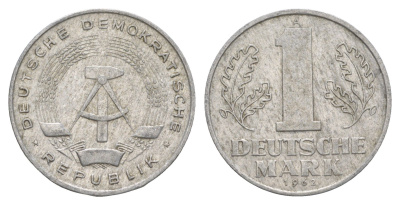 ГДР 1 марка 1962 A KM 13 алюминий 4538-546