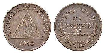Никарагуа 1 сентаво 1940 KM 11 бронза 4668-819