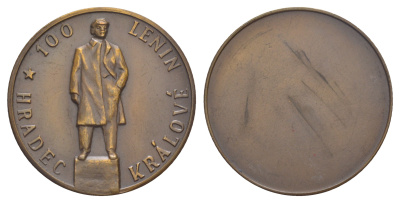 Чехословакия медаль 1970 в память 100 летия В.И. Ленина, 51,8 мм, 67,93 гр.      1089-3-11