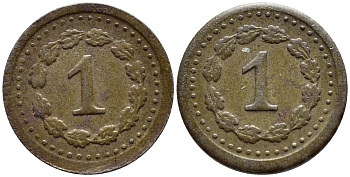 ФРАНЦИЯ 1 САНТИМ ND ЖЕТОН латунь 4396-322