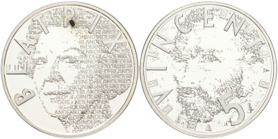 Нидерланды 5 евро 2003 150 лет со дня рождения Винсента ван Гога (1853-1890) KM 245 серебро PROOF 02-265-12