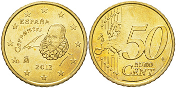 Испания 50 евроцентов 2012 KM 1149 нордик UNC 4150-1127
