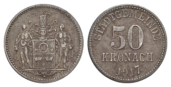 Кронах 50 пфеннигов 1917 Funck 260.7, Men22.2 17512.7 железо 1527-1444