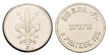 Италия покерный жетон диаметр 23,5 мм, вес 7,5 гр нержавеющая сталь 4670-933