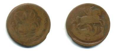 РОССИЯ 1 КОПЕЙКА 1760 медь 61-743