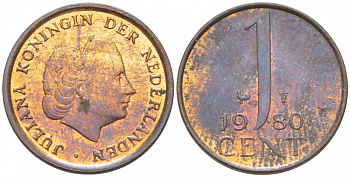 Нидерланды 1 цент 1980 Юлиана (1949-1980) KM 180 бронза 3457-1043