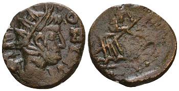 Римская Империя, императоры в Галлии антониниан 273 - 274 Тетрик II в ранге цезаря, локальная чеканка в Галлии RIC - биллон 1073-25-85