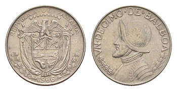 Панама 1/10 бальбоа (10 сентесимо) 1966 KM 10 медь плакированная медно-никелем 4644-127