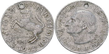 Вестфалия 50000000 марок 1923 отверстие Funck 645.13 алюминий 11-239-13