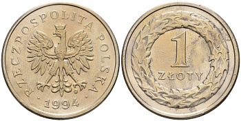 Польша 1 злотый 1994  KM 282 медно-никель    4161-112