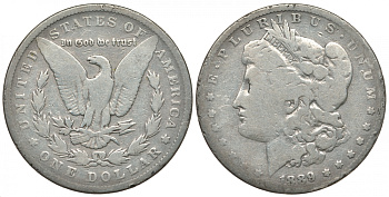 США 1 доллар 1889 Морган доллар KM 110 серебро 272-1425