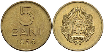 РУМЫНИЯ 5 БАНИ 1956 KM 83.2 медь никель цинк 4516-539