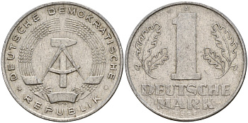 ГДР 1 марка 1962 A KM 13 алюминий 181-547