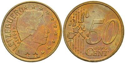 Люксембург 50 евроцентов 2003 KM 80 нордик UNC 4148-737