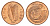 Ирландия 1 пенни 1988 мифологическая птица лира KM 20 бронза UNC 4690-445