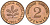 ФРГ 2 пфеннига 1966 G KM 106, J.381 бронза PROOF 1094-7-65