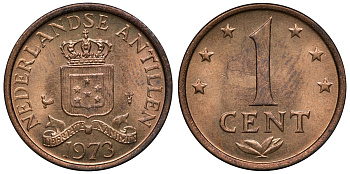 Нидерландские Антилы 1 цент 1973 Юлиана (1948-1980) KM 8 бронза UNC 4118-447