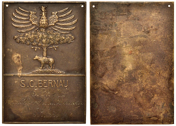 ГЕРМАНИЯ ПЛАКЕТКА 1828 ВЕРХОВНЫЙ СУД В БЕРНАУ (БЕРЛИН), 65*45 мм, 56 гр бронза 1082-7-33