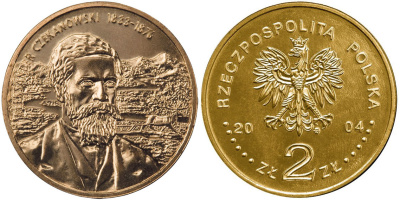 Польша 2 злотых 2004 MW, Александр Лаврентьевич Чекановский KM 505 нордик  UNC 4635-822