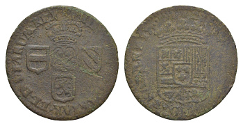 Испанские Нидерланды 1 лиард 1710 KM 2 медь 1522-1042