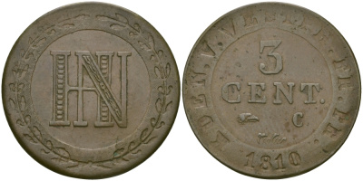 Вестфалия 3 сантима 1810 С KM 23 медь 65-753