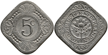 НИДЕРЛАНДЫ 5 ЦЕНТОВ 1923 KM 153 медно-никель 4387-716