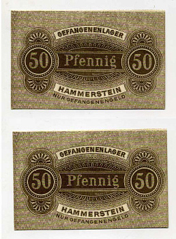 Германия 50 пфеннигов ND Хаммерштайн, лагерь военнопленных C-3078 бумага UNC (пресс) 504-62-3-2