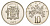 Ямайка 10 центов 1973 FM, тираж 28.000 экземпляров KM 54 медно-никель PROOF 1528-1443