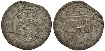 Польша, Эльблонг 1/24 талера 1634 Шведское правление, Кристина (1632-1654), вес 0,97 гр. KM 43 серебро 1516-631