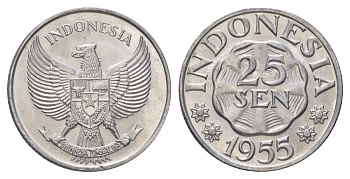 Индонезия 25 сен 1955 KM 11 алюминий UNC 4624-946