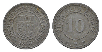 Альгой 10 пфеннигов 1918 Funck 572.2, Men05 26036.2, Men18 32755.2 цинк 4448-755