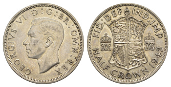 Великобритания 1/2 кроны 1942 Георг VI (1936-1952) KM 856, Spink 4080 серебро 4185-235