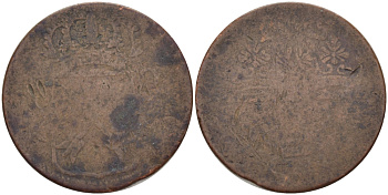 Швеция 1/2 эре 1720-1721 FRS-SM KM 380 (250) медь 28-722