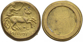 АНТИКА ЖЕТОН ND КОЛЕСНИЦА желтый металл 4544-1047